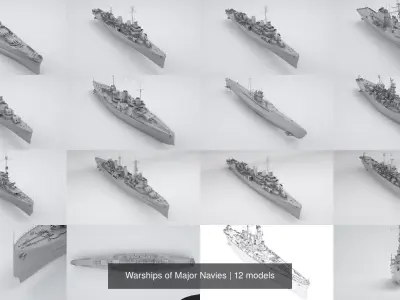 Warships of Major Navies 3D Model Pack