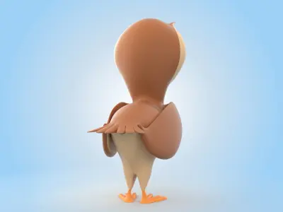 Cartoon Owl 3D model