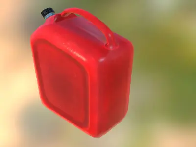 Plastic Gas Can Low-poly 3D model