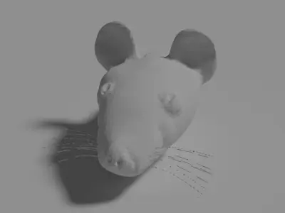 Free Low Poly Mouse Head 3D Model Free low-poly 3D model