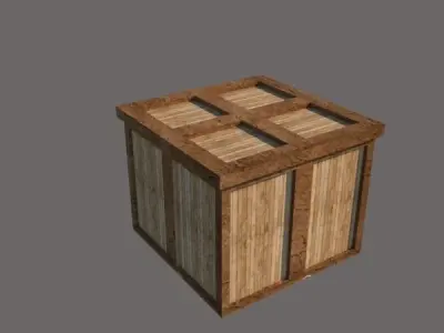 wooden box Free 3D model