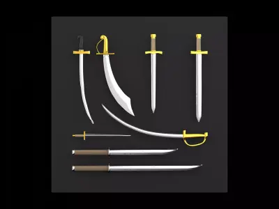 FANTASTIC - Sword Pack Free low-poly 3D model