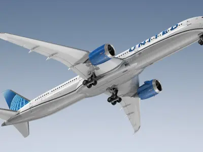 Boeing 787-10 United Airlines 3D model
