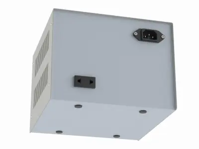 Voltage Stabilizer with Analog Meters Grey 3D model