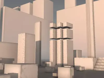 ancient city  Free low-poly 3D model