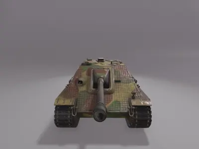 Jagdpanther G1 Tank Destroyer  Low-poly 3D model