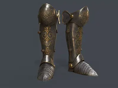 Armor Boot  Low-poly 3D model