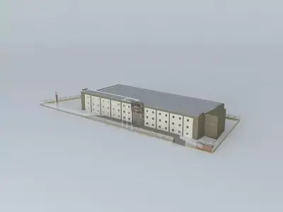leaf industrial building Free 3D model