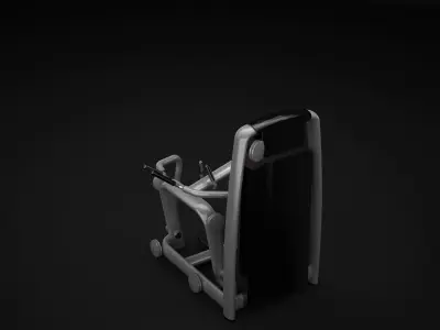 Low Row Machine 3D model