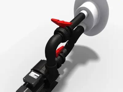 CounterFlow water pump 3D model