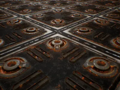 PBR Seamless Sci-Fi Texture 28 Low-poly 3D model