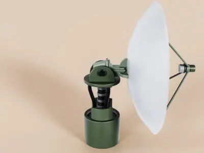 Big Satellite Dish Low-poly 3D model