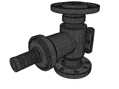 Industrial Valve Flange Assembly 3D model