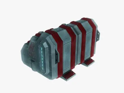 Fuel tank sci-fi low poly  Low-poly 3D model