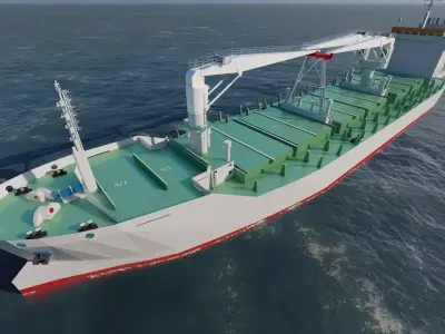 collection ships-Bulk carrier ship-tanker ship 3D model purchase