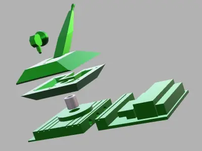 Air defense system scale model 3D model