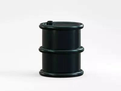 Oil Drum Low-poly 3D model 3