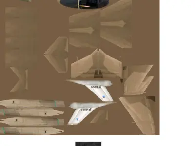 Low Poly F-16 Fighter Jet Low-poly 3D model