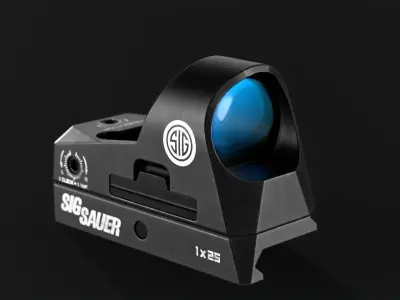 Sig Sauer Romeo3 Red Dot Sight Low-poly 3D model