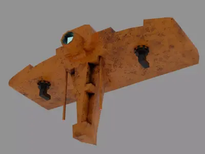 hi this is a model of a spaceship Low-poly 3D model