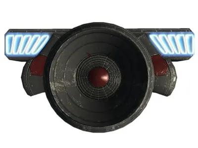 Starship engine 02 Sci-fi low poly Low-poly 3D model