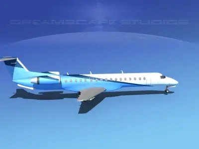 Embraer ERJ-145 Private 3D model
