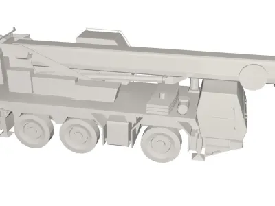 Grove truck Low-poly 3D model