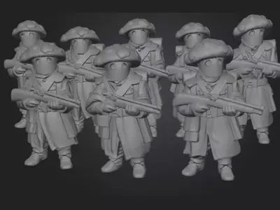  Mushroom Musketeer Squad 3D print model