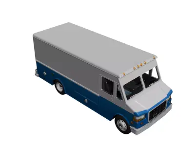 Generic Cargo Distribution Delivery Van 3D Model 04 3D model