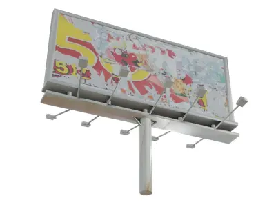 Billboard advertising billboards Low-poly 3D model