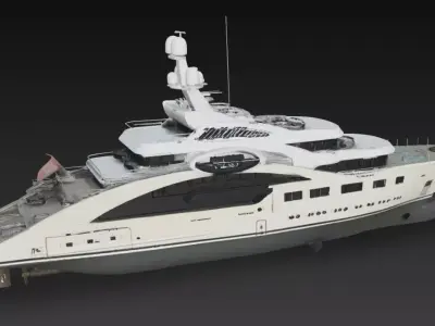 Modern Ultra Luxury Super Yacht 3D Model 3D print model