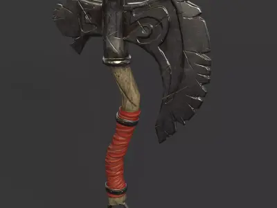 stylize axe  Low-poly 3D model