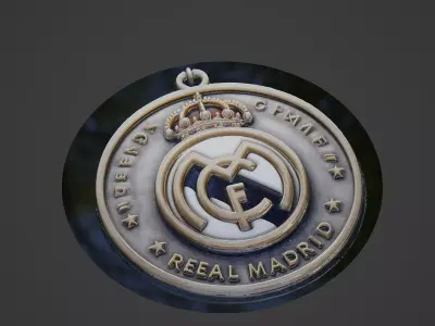 Real Madrid Football Medallion 3D print model
