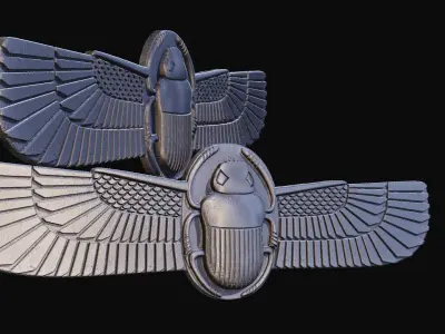 Egyptian Scarab Beetle for CNC Router and 3D print model