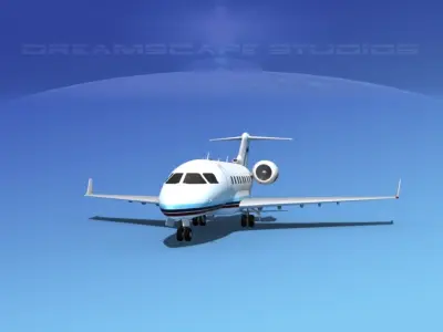 Bombardier Challenger CL-605 V07 3D model