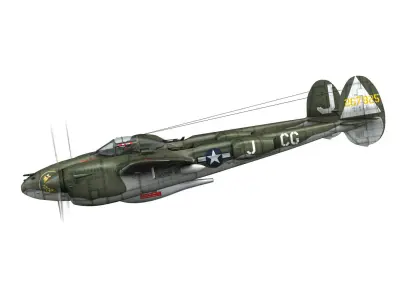 Lockheed P-38 Lightning - Texas Ranger IV 3D model