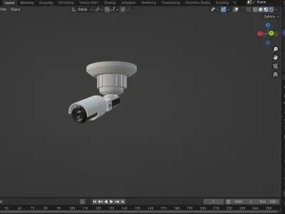 CCTV camera Free low-poly 3D model