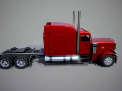 American Truck 3 and upgrades - Mobile Asset  Low-poly 3D model