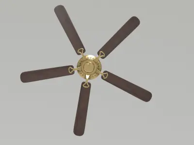 Ceiling Fan 09 Low-poly 3D model