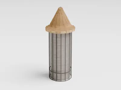 Medieval Silo Low-poly 3D model