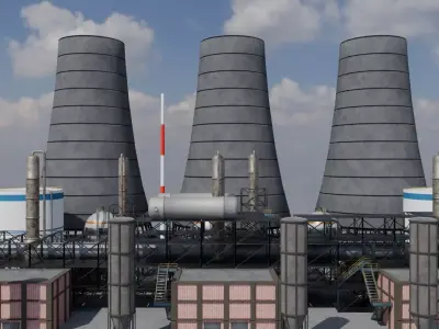 Refinery Unit - Game Ready - PBR  Low-poly 3D model