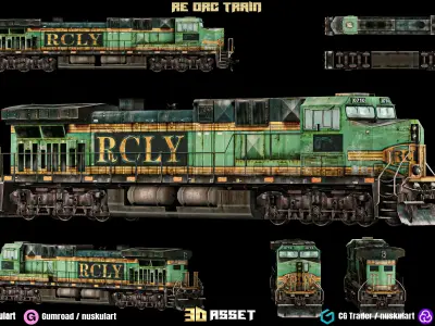 RE OPERATION RACCOON CITY TRAIN - 3D ASSET  Low-poly 3D model