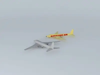 Airplane two airplanes Free 3D model