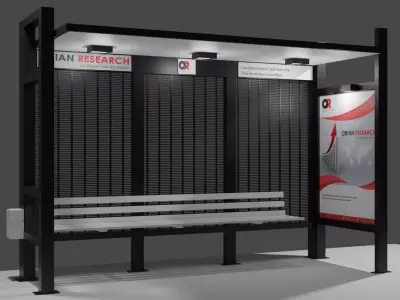 3D model of bus stope 3D model
