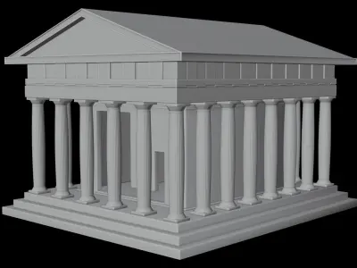 Greek Temple  3D model purchase