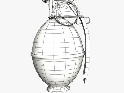 Grenade M26 Low poly Low-poly 3D model