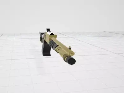 gangster gun Low-poly 3D model