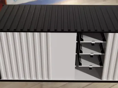 Shipping Container 3D Model Low-poly 3D model