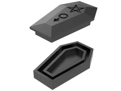 Coffin  Pillbox Free 3D print model