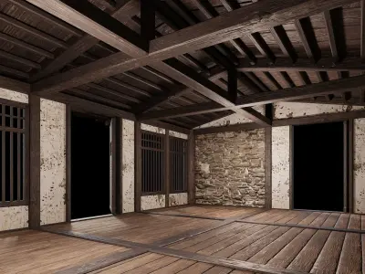 Medieval Houses 31- 4K Textures Game Ready Low-poly 3D model